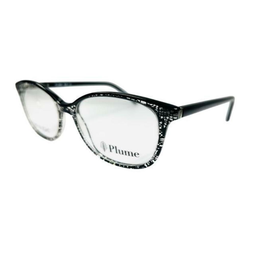 New Thin & Light Plume Eyewear Black Lace IBIS Eyeglasses 50/16/140